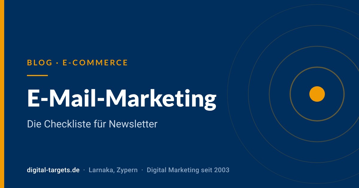 E-Mail-Marketing: Die Checkliste für erfolgreiche Newsletter
