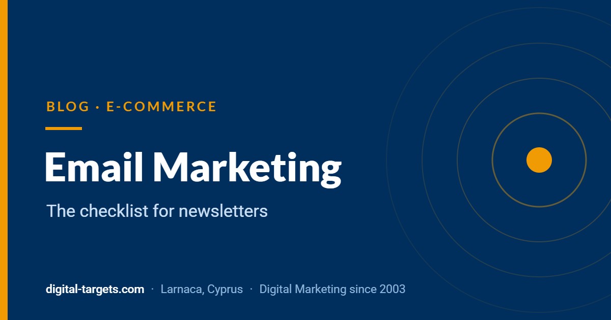 Email Marketing: the checklist for newsletters – Digital Targets Blog