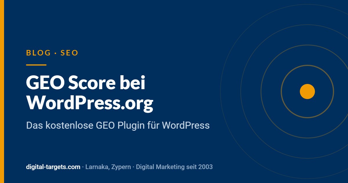 GEO Plugin WordPress: GEO Score jetzt kostenlos verfügbar
