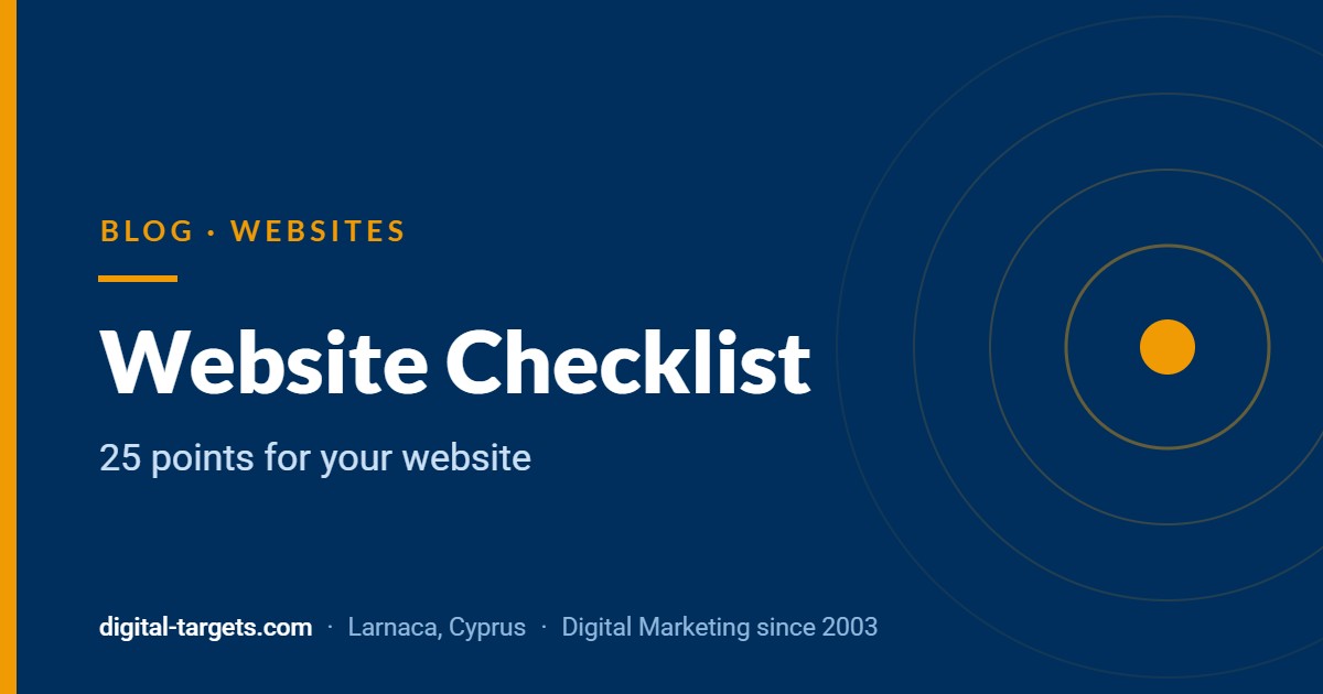 Website Checklist: 25 Points for a Website That Gets Found and Convinces