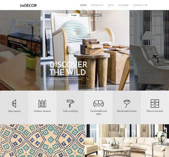Webseiten-Vorlage für Interior Design