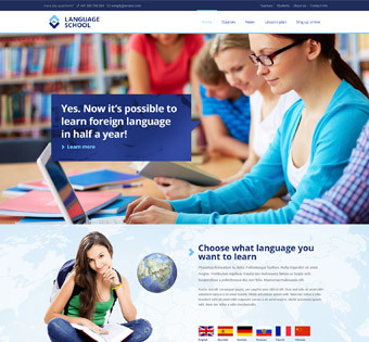 Webseiten-Vorlage für Sprachschulen