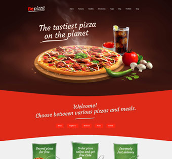 Webseiten-Vorlage für Pizzerien