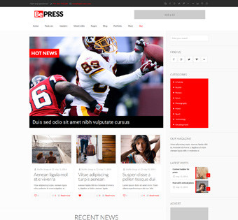 Webseiten-Vorlage für Presseportale