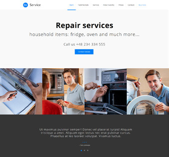 Webseiten-Vorlage für Reparaturdienste