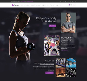 Webseiten-Vorlage für Fitnessstudios